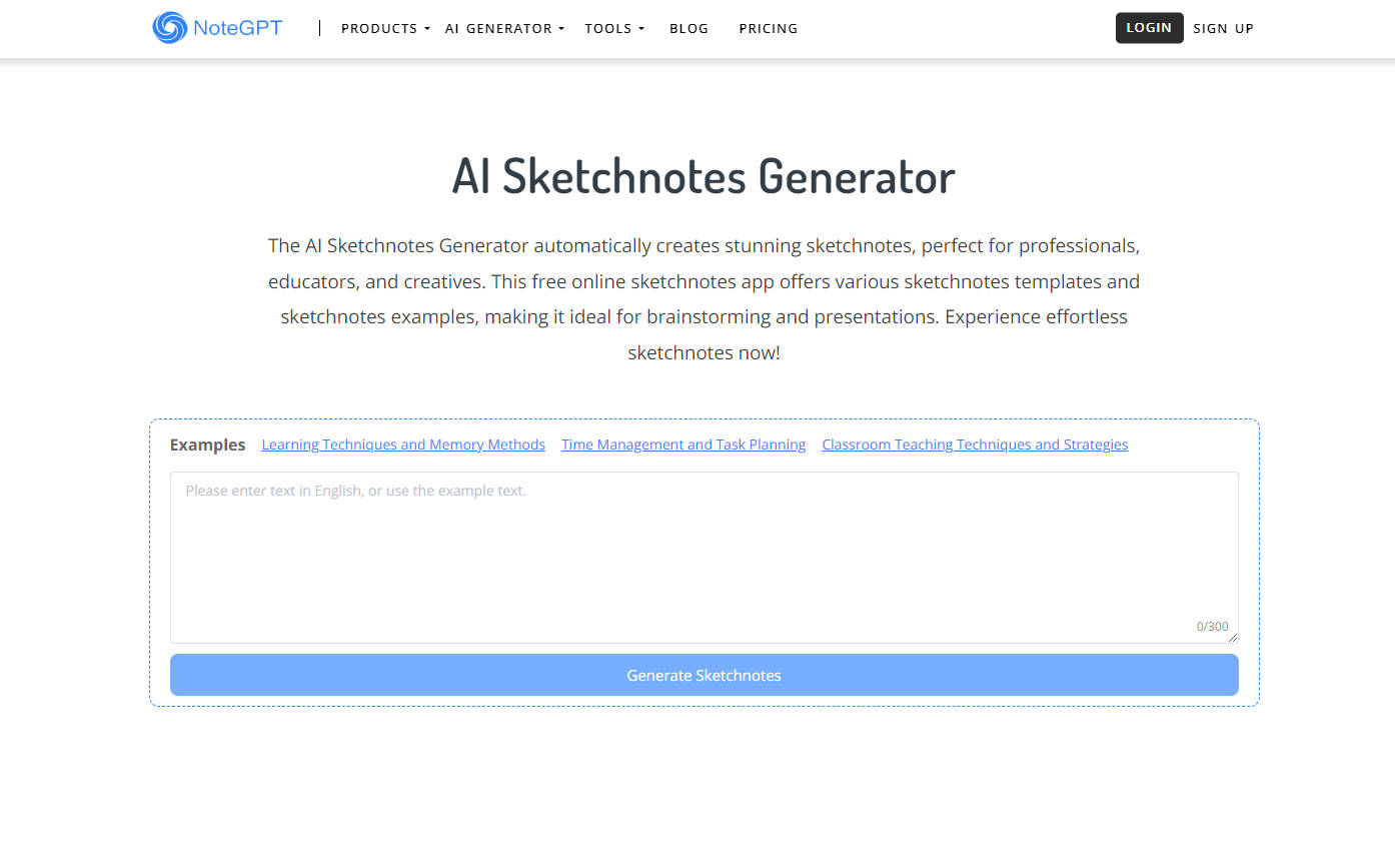 Notegpt AI Sketchnotes Generator gallery image