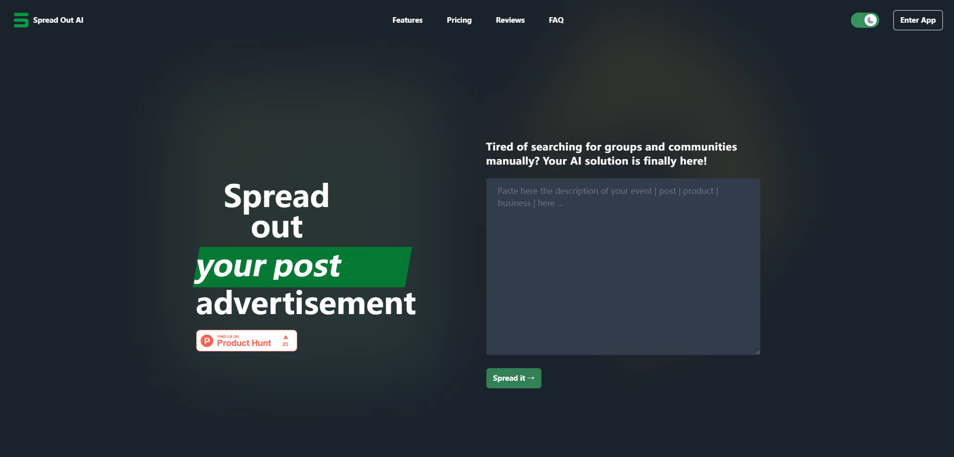 Spread Out AI gallery image