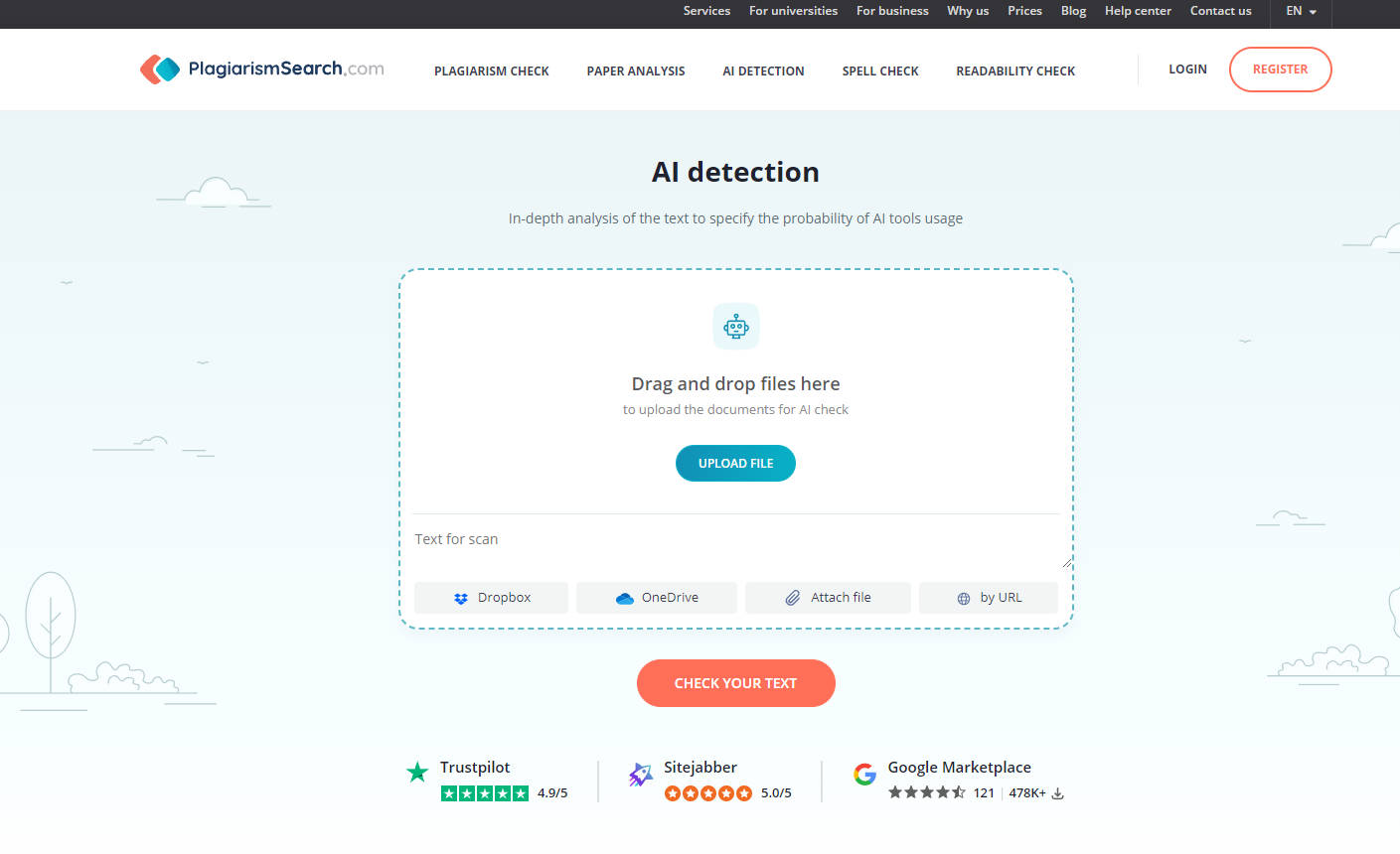 PlagiarismSearch AI Content Detector gallery image