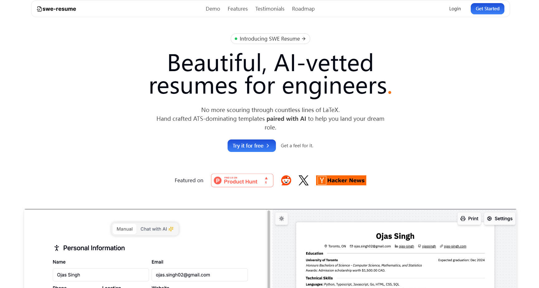 SWE-Resume gallery image
