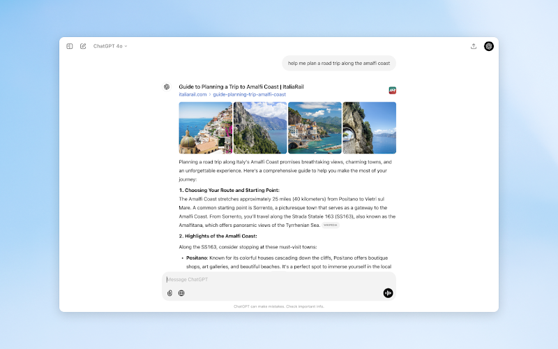 ChatGPT search gallery image
