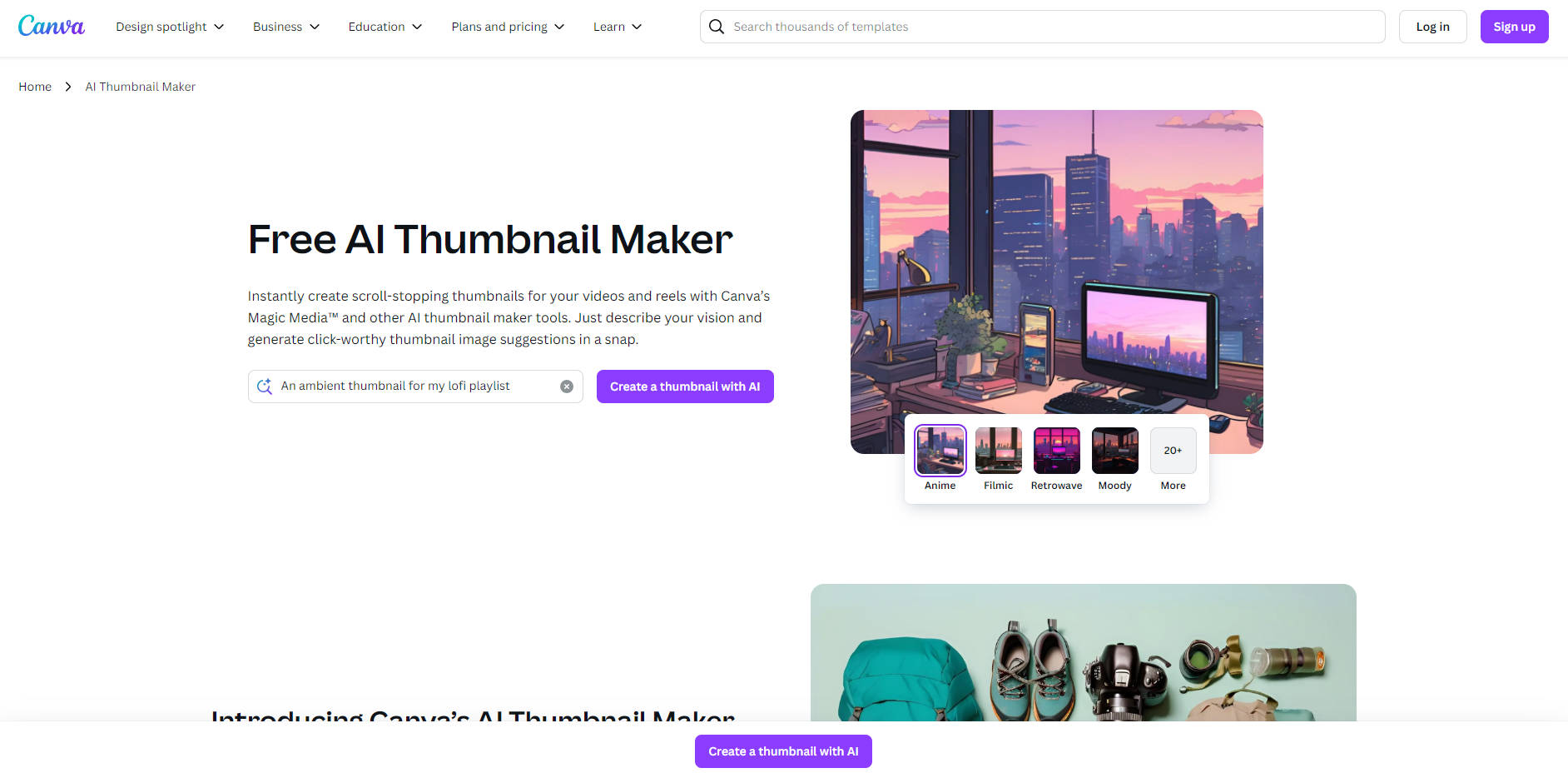 Canva’s AI Thumbnail Maker gallery image