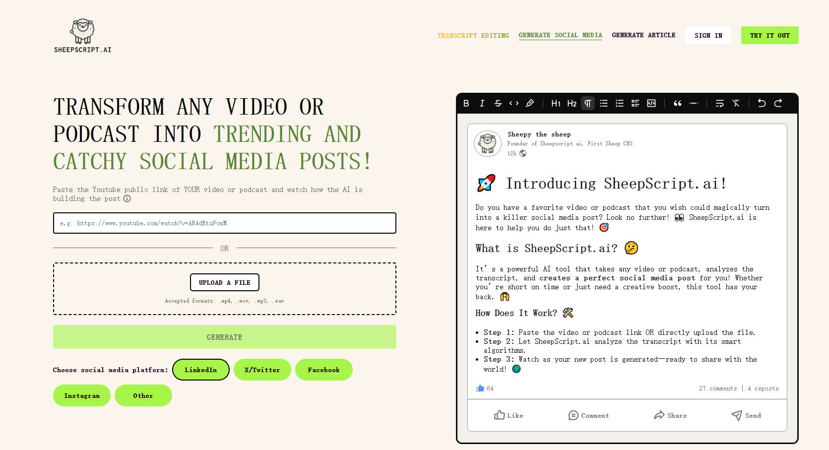 Sheepscript.AI gallery image