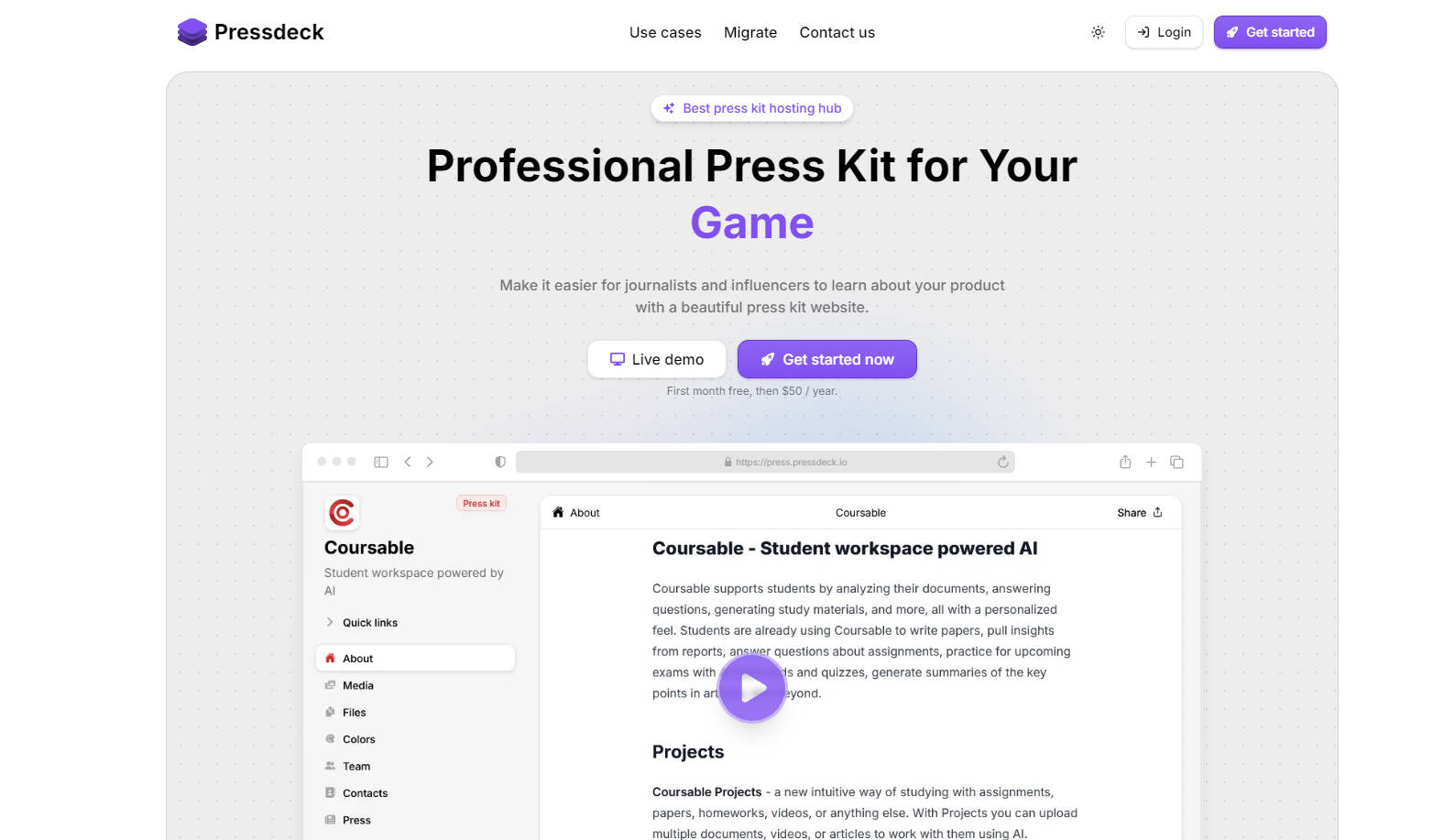 Pressdeck gallery image