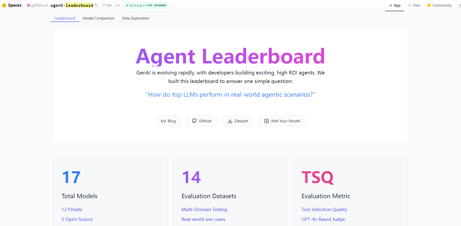 Hugging Face Agent Leaderboard gallery image