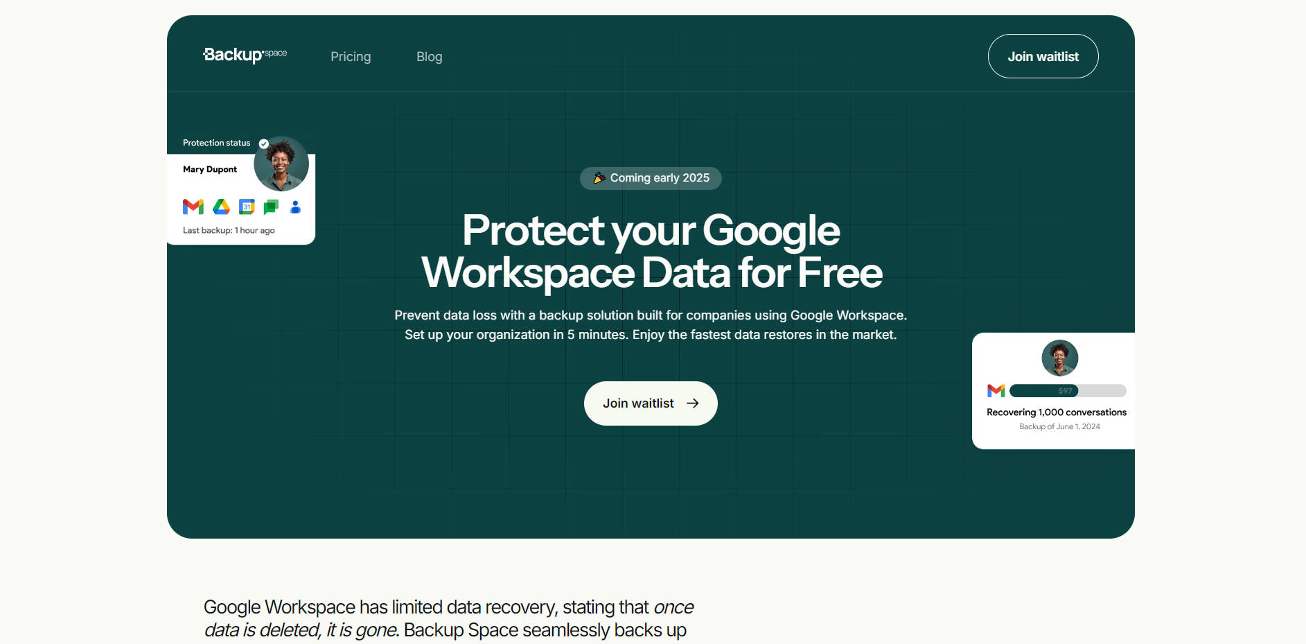 Backup Space gallery image
