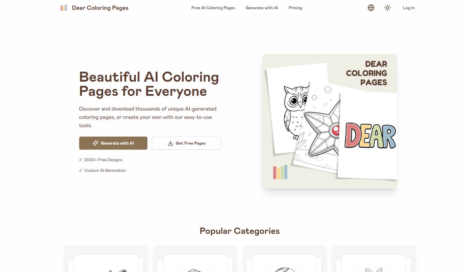 Dear Coloring Pages gallery image