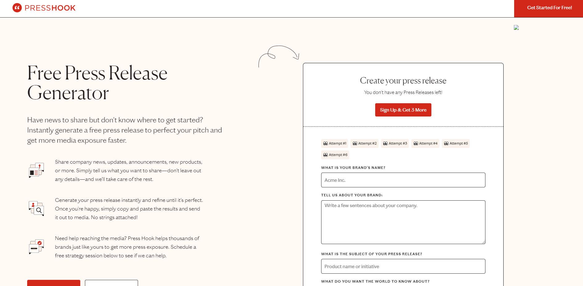 AI Press Release Generator gallery image