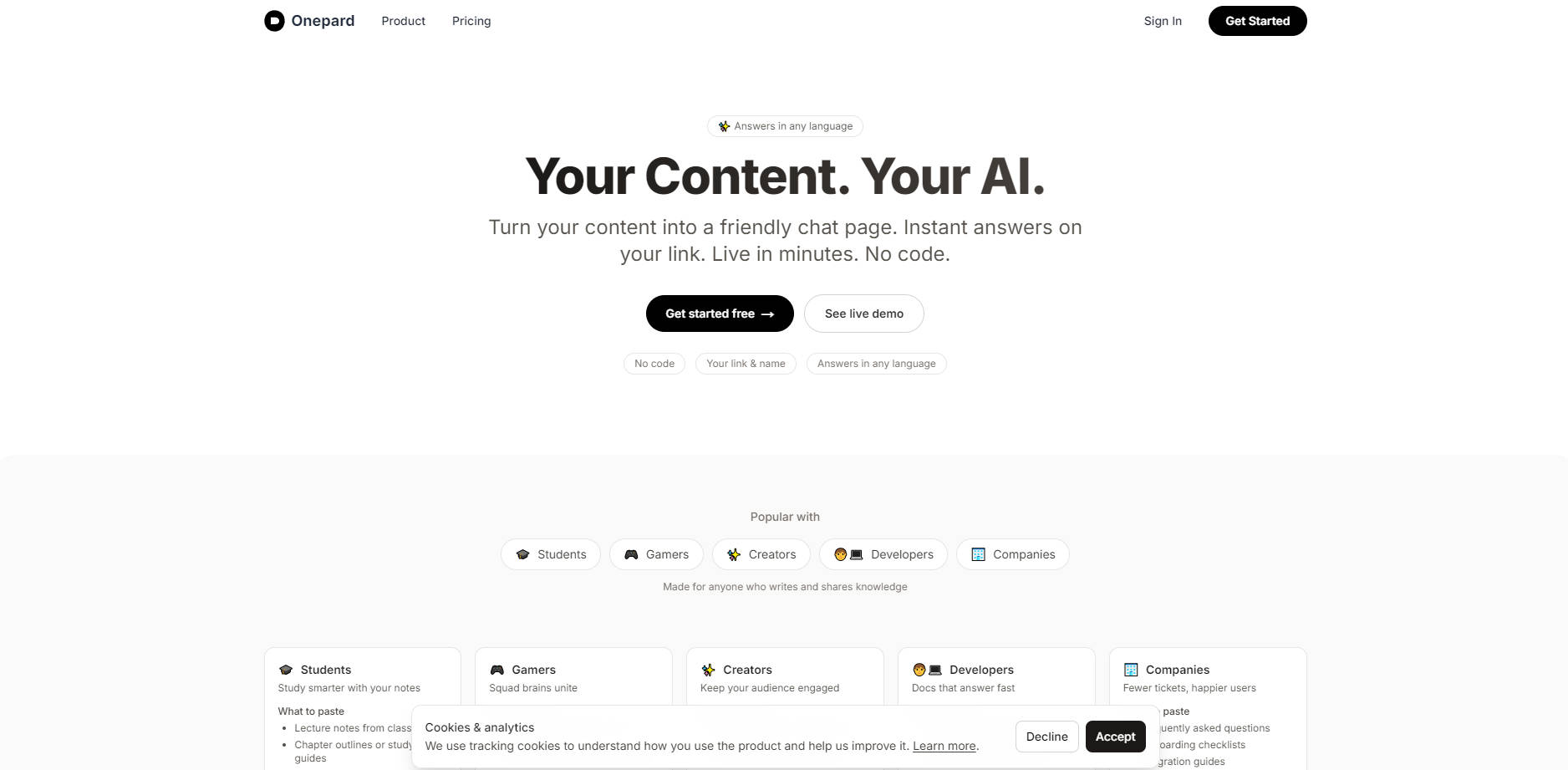 Onepard gallery image