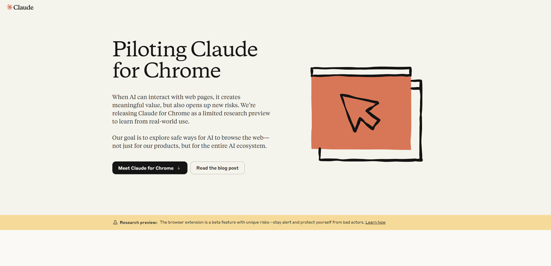Claude for Chrome gallery image