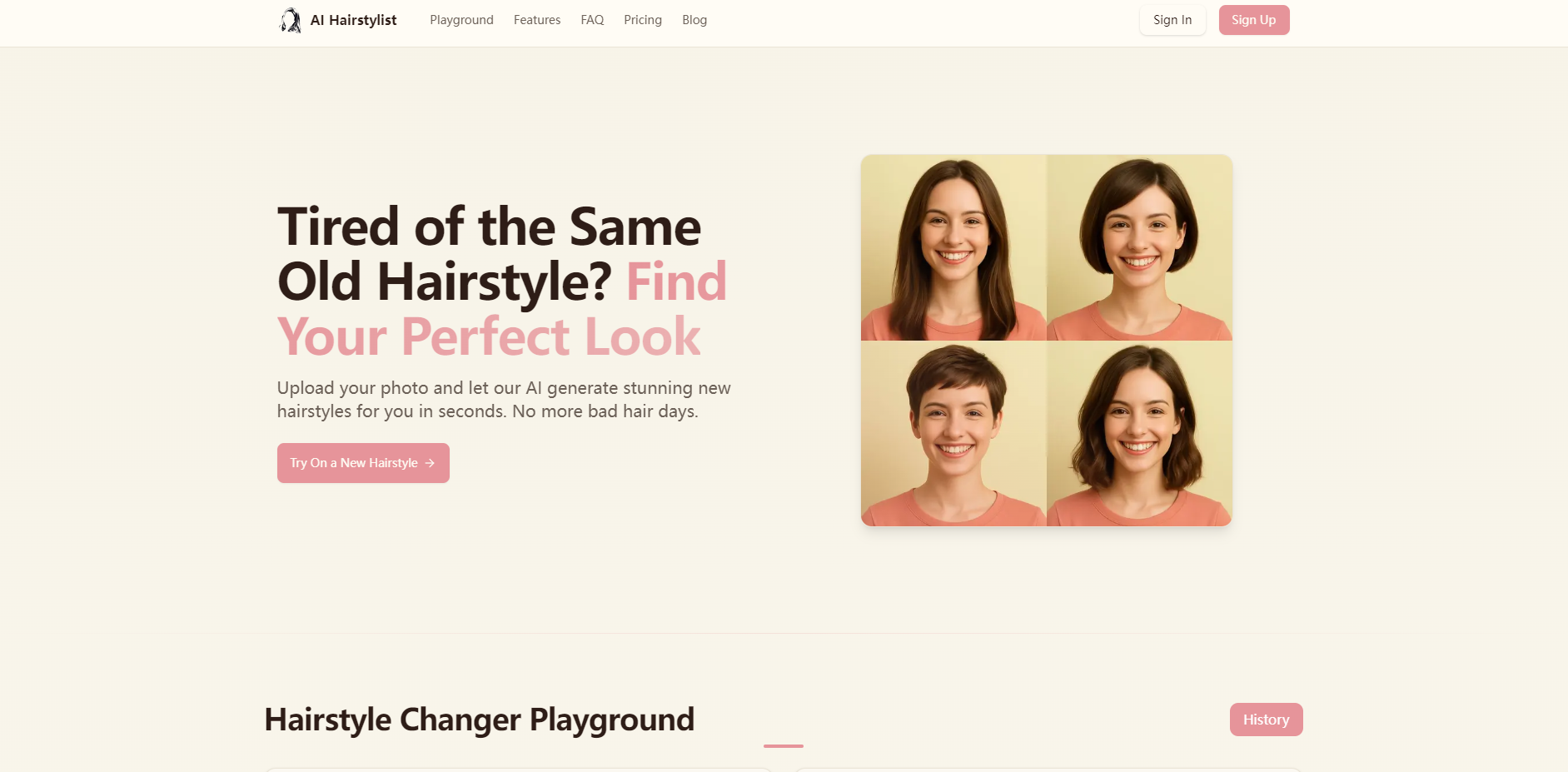 AI hairstyle changer gallery image