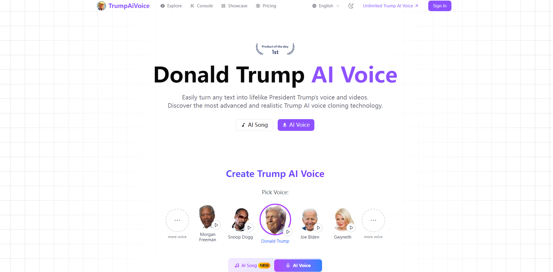 Trump AI Voice Generator gallery image