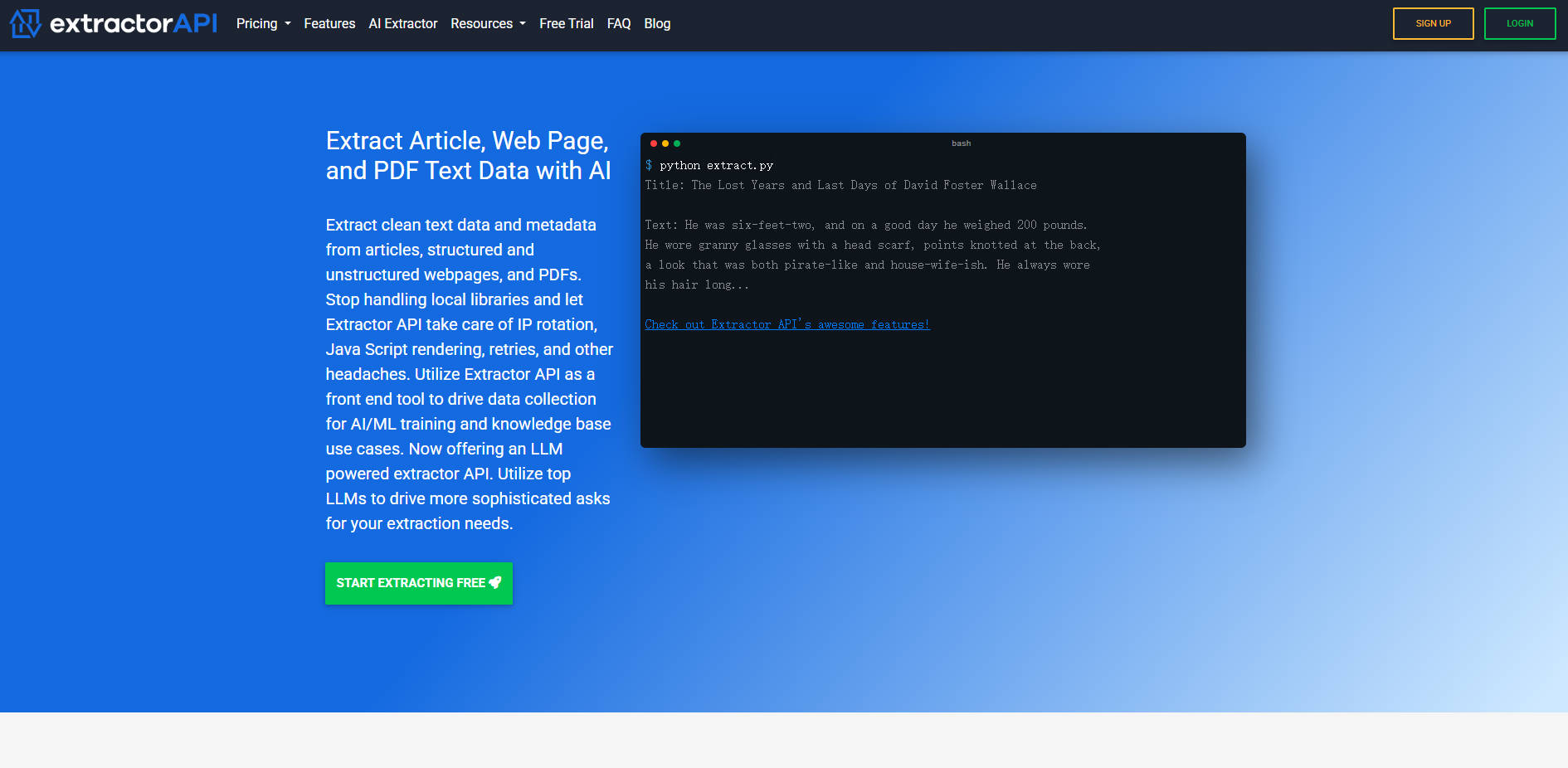 Extractor API gallery image