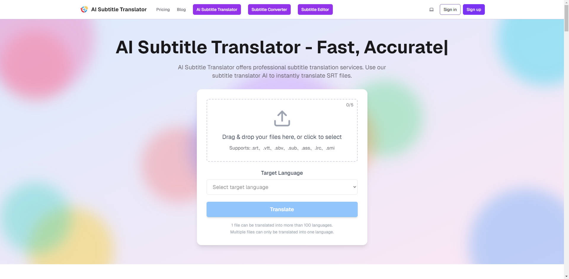 AI Subtitle Translator gallery image