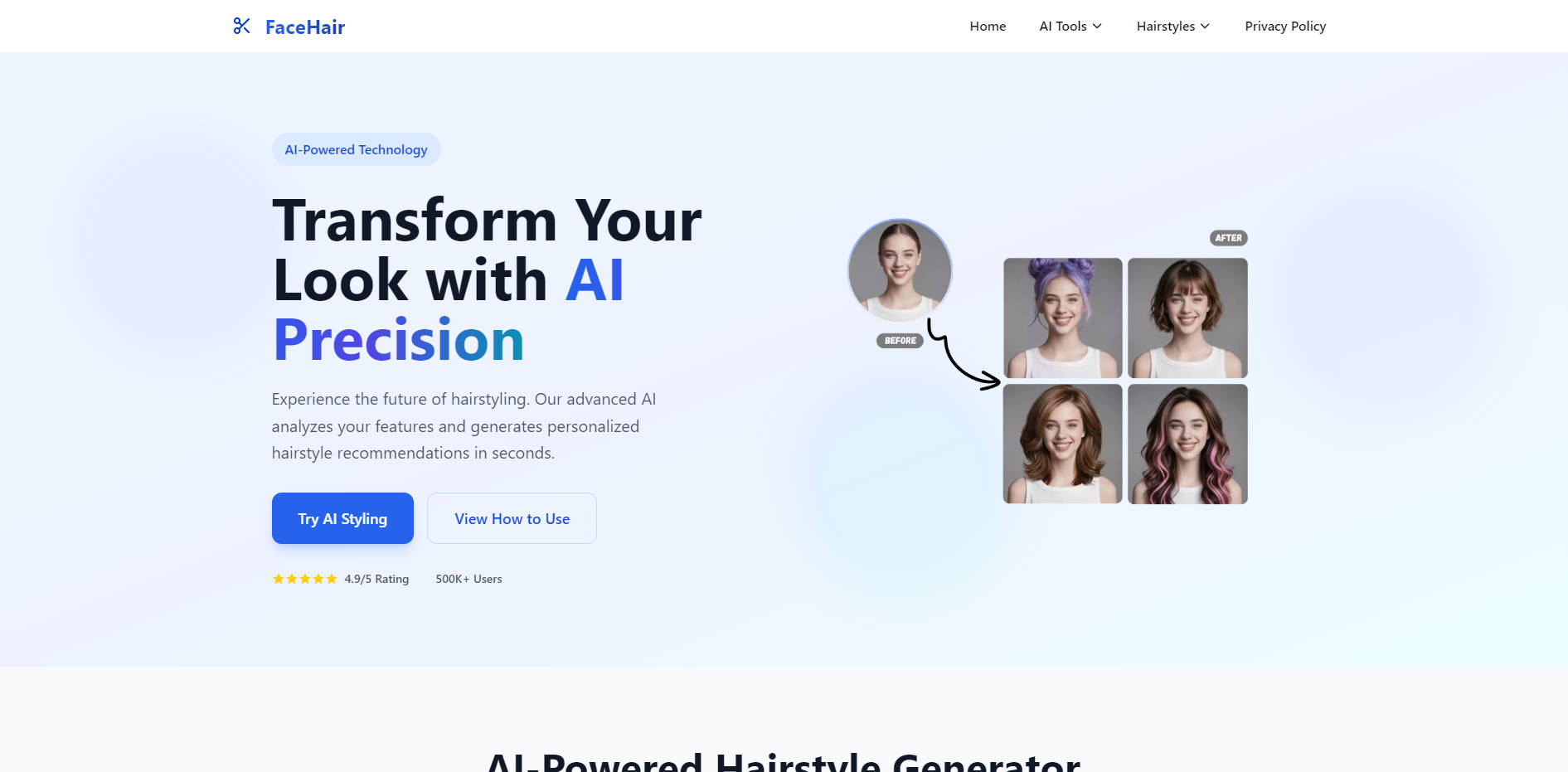 FaceHair.ai gallery image