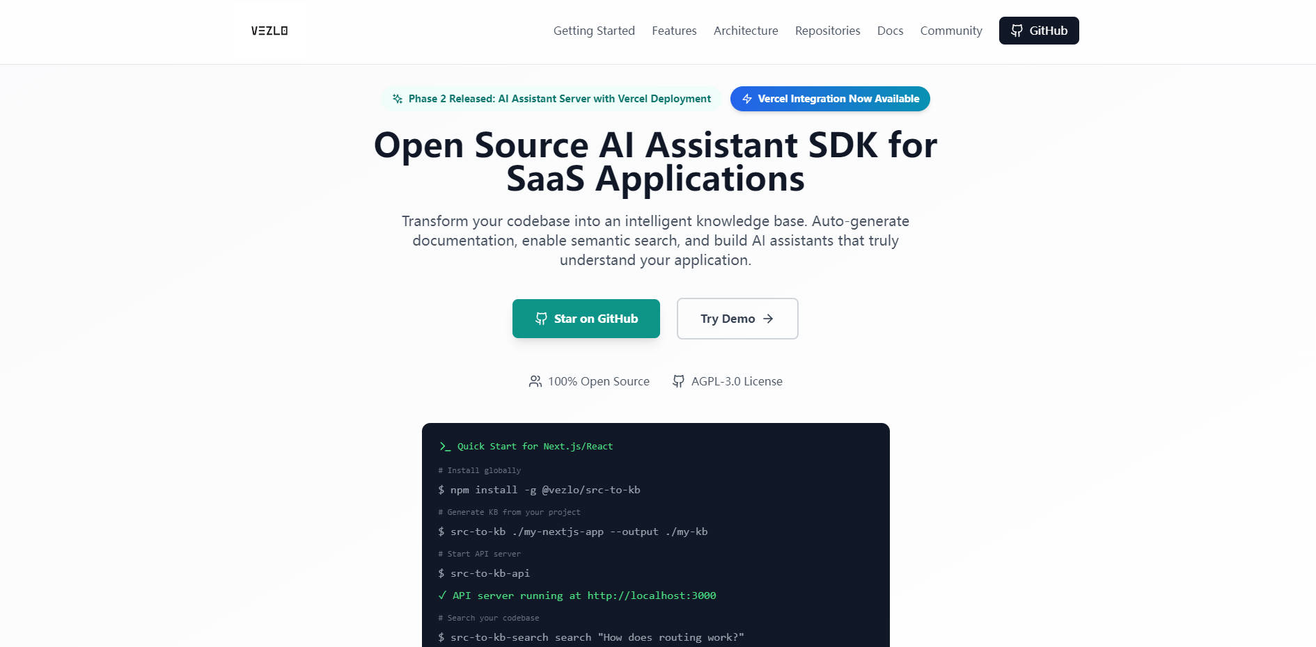 Vezlo AI SDK gallery image