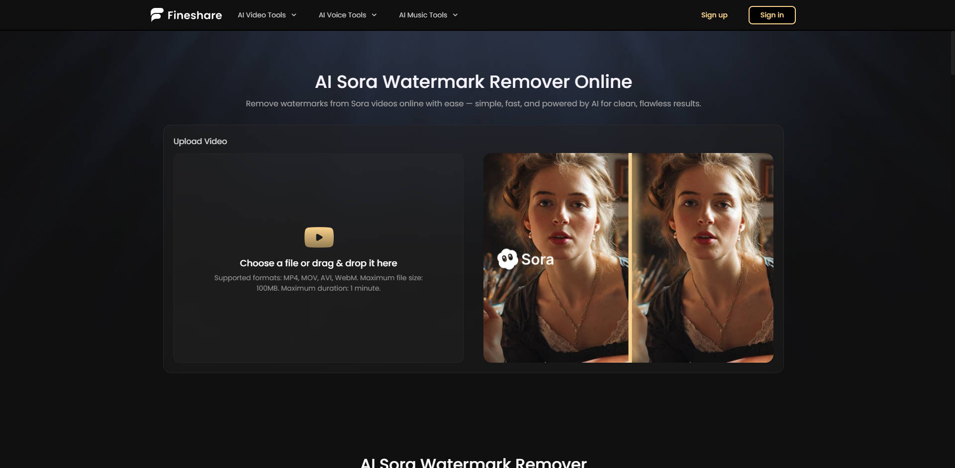 Fineshare Sora Watermark Remover  gallery image