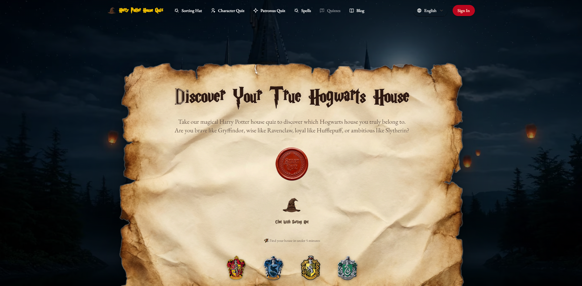 Harry Potter House Quiz ORG gallery image 1
