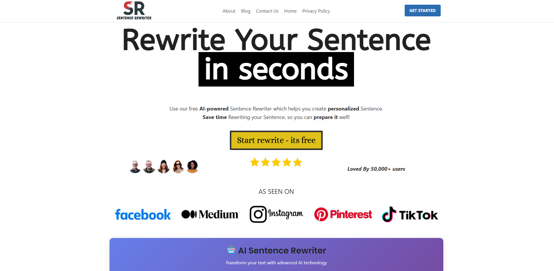 Sentence Rewriter gallery image