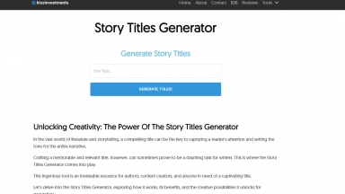 Story Titles Generator