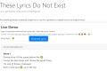These Lyrics Do Not Exist