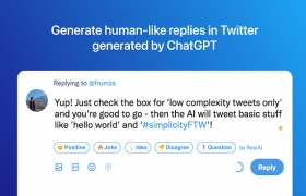 Replai – ChatGPT replies in Twitter, LinkedIn gallery image