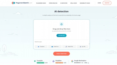PlagiarismSearch AI Content Detector