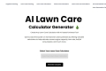 AI Lawn Care  Calculator Generator