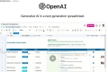 OpenAI in Spreadsheet.com