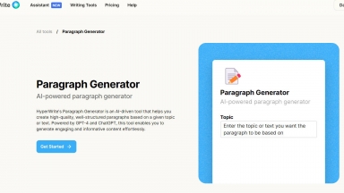 HyperWrite Paragraph Generator