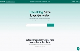 Travel Blog Name Ideas Generator gallery image