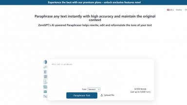 ZeroGPT paraphrasing tool