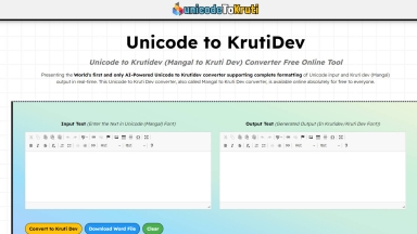 Unicode to Krutidev