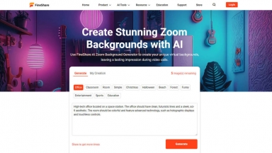 FineShare AI Zoom Background Generator