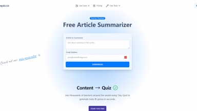 Article Summarizer by TinyQuiz