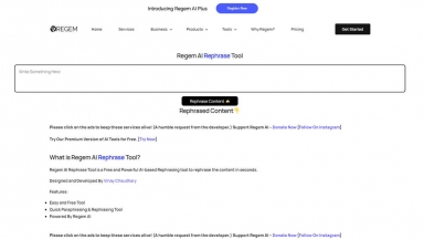 Regem AI Rephrase Tool
