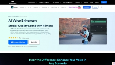 Filmora's AI Voice Enhancer