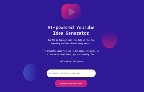 AI-powered YouTube Idea Generator gallery image