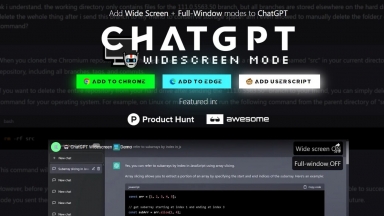 ChatGPT Widescreen Mode