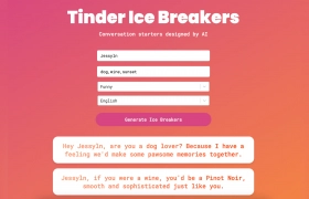 Tinder Ice Breakers AI gallery image