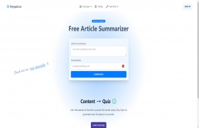 Article Summarizer by TinyQuiz gallery image