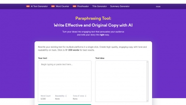 Free Paraphrasing Tool