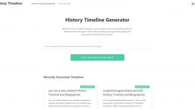 History Timeline Generator