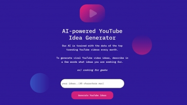 AI-powered YouTube Idea Generator