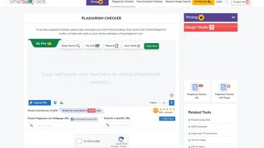 Plagiarism checker by SmallSeoTools