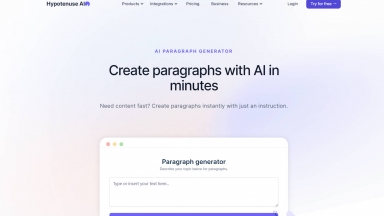 AI Paragraph Generator - Hypotenuse AI
