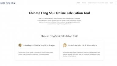 Chinese Feng Shui Online Calculation Tool
