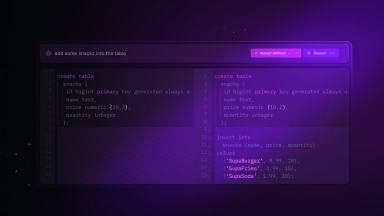 AI powered SQL editor