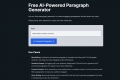 Free AI-Powered Paragraph Generator