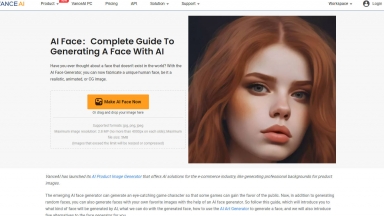 Vanceai's AI face generator